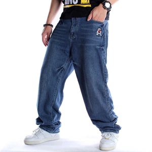 Men's Jeans Streetwear JNCO New Baggy Jeans Mens Hip Hop Embroidered Pattern Oversized Pocket Pants Harajuku Gothic High Waisted Wide PantsL2402