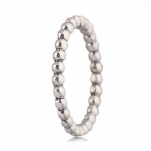 Cluster-Ringe, 925er-Sterlingsilber, ewige Wolken, stapelbarer Ring, kompatibel mit europäischen Original-Schmuck-Charm-Perlen