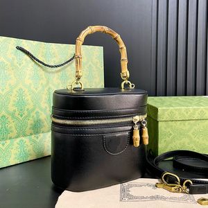 Bamboo Handle Cosmetic Bags Crossbody Leather Handbag Purse Shoulder Underarm Hobo Envelope Shopping Bag Women Handbags Zipper Detachable strap