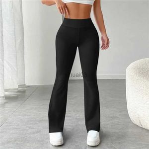 Pantaloni da donna Capris Donna Leggings svasati Pantaloni da yoga Pantaloni da donna a vita alta Pantaloni larghi da palestra Sport Pantaloni svasati neri Pantaloni da ballo taglie forti 2023 Nuovo