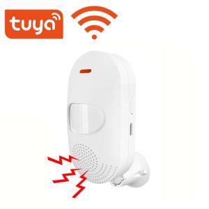 Dedektör tuya wifi pir hareket sensörü alarmı yerleşik buzzer usb/pil ev otomasyonu için iki güç kaynağı yöntemi ev alarm sistemi