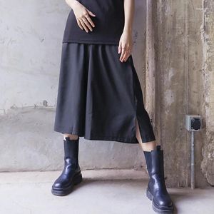 Women's Pants Ladies Pant Skirt Spring/Summer Yamamoto Style Classic Black Simple Loose Large Size Seven Minutes Wide Leg