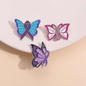 New Cute Girl Series Butterfly Shaped Metal Brooch Creative Colorful Insect Accessories Alloy Badge