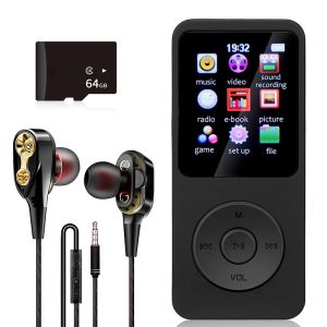 Players Mini Walkman MP3 Player 1.8innch Multilanguage Bluetooth 5.0 Música de estudante MP3 MP4 Player USB 2.0 Jack de 3,5 mm para Windows