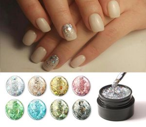 Glitter uv gel nagellack semi permanent hybrid lackar diamant glänsande blöt av nagel gel lack uv topprock för manikyr1906243