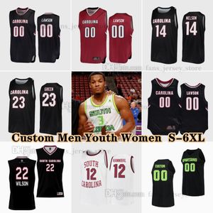 NCAA Custom S-6XL South Carolina College Basketball 2 B.J. Mack Trikots 55 Ta'Lon Cooper 5 Meechie Johnson 30 Collin Murray-Boyles Josh Gray Morris Ugusuk Stephen Clark