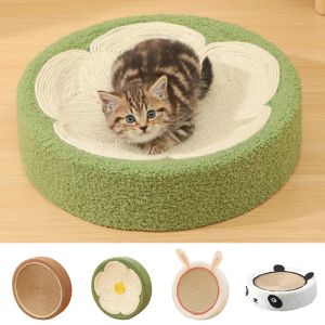 Scratchers Cat Scratcher 2 w 1 kota anty scratch łóżko Śliczne kształt kota z łóżkiem okrągły kota Zabezpieczenie Paw zabawka Gatos Accesorios