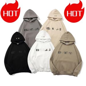 дизайнерские толстовки мужские толстовки женские ESS Hoodie хлопок 3D буквенный графический оверсайз теплая толстовка