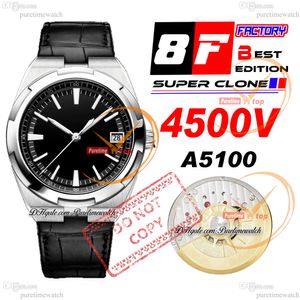 8F Offeas 4500V Ultra-Thin A5100 Self Automatic Mens Watch 41mm Black Stick Dial Leather Strap Super Edition Watches Puretimewatch Reloj Hombre