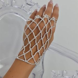 Altri Stonefans Boho Shiny Harness Bracciale da dito per le donne Accessori per catene di gioielli da sposa da sposa a mano Regalo 221008 Consegna di goccia Dhwsn