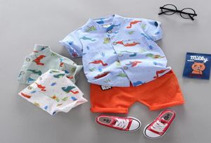 Sommer Lnfant Baby Boy Kleidung Sets Druck Dinosaurier Mit Kurzen Ärmeln Hemd Hosen Anzug Für Baby Jungen Outfits Clothes2438975