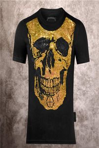 2021 new men039s skull smiling face printing Phillip plain fashion casual Summer Short Sleeve TShirt6070871