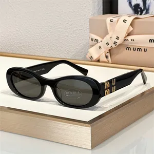 Hot Luxury Designer Sunglasses For Man Women Rectangle miu Sunglasses Unisex Designer Goggle Beach Sun Glasses Retro Frame Luxury Design UV400 with Box Very Good