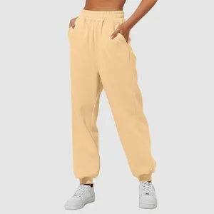 Pantaloni da donna Pantaloni sportivi da jogging solidi da donna Pantaloni sportivi larghi Pantaloni sportivi neri da jogging a vita alta Pantaloni femminili