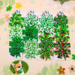 Odzież dla psów 6pcs/Set St. Patricks Day Day Naszyjnik Dekorowany Shamrock Four Leaf Regulowany dla zapasów