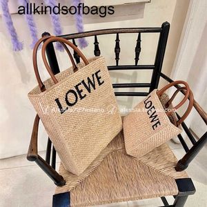 designers Bag Alessia Loewwes Milan 23 Year Womens A5 A4 Tote Grass Woven Leather Handle Shoulder zc