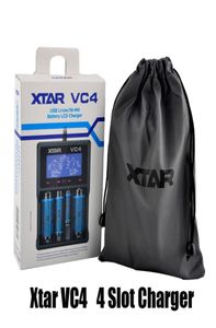 Autentisk XTAR VC4 Batteriladdare Inteligent Mod 4 -spår med LCD -skärm för 18350 18550 18650 16650 LIION Batterier 100 Origin6096352