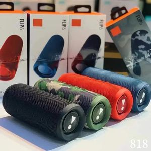 Flip 6 Taşınabilir BT Hoparlörler Kablosuz Mini Hoparlör Güçlü Ses ve Derin Bass ile Dış Mekan Taşınabilir Hoparlörler 818DD