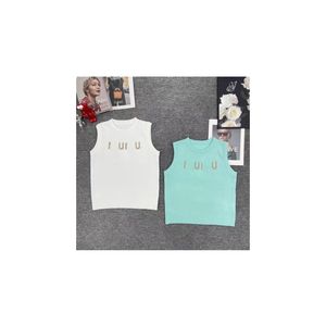 Women tank top Summer Women Tops Tees Crop Top Embroidery Sexy letter printed vest black white beige green Casual Sleeveless cotton Tops Tees