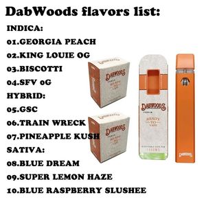 Bestselled Dabwoods 1.0 ml jednorazowe doładowanie Vape Empharge Eftarettes 280mah Bateria Pusta 510 Penodowe pudełko na kaseta opakowanie pudełko pudełko pudełko