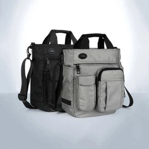 Mochila masculina de negócios com vários bolsos com zíper maleta crossbody ombro laptop Bolsa