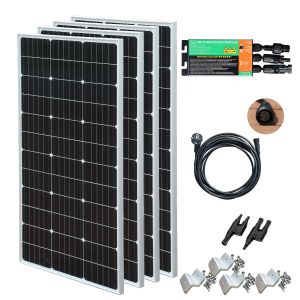 Solar BOGUANG 400W Sistema fotovoltaico de vidro Varanda Usina de energia Painel solar fotovoltaico Monocristalino Casa Inversor 600W