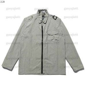 Stone Is Land Jacket Island 2024 Fashion Hooded Summer Cienka anty -UV luźna oddychająca oddychająca jedwabna jedwabna ochrona słoneczna Wodoodporna kurtka Kamienna Wyspa Męskie 5517