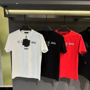 남성 디자이너 티셔츠 면화 T 셔츠 여성 남자 티셔츠 Tshirt 고급 브랜드 티 프린트 패션 레이디 쇼트 슬리브 빨간색 상판