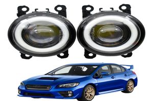 2 X Car Front Bumper LED Fog Light Assembly Angel Eye Daytime Running Light DRL 12V For Subaru WRX STI 2015 20164153664