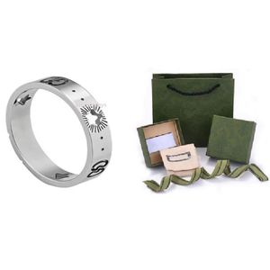 Designerband Ring Luxusringe für Männer Frauen Titanium Stahl Gravures Buchstabenmuster Liebhaber Schmuck für viele Anwendungen geeignet