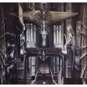 Pinturas Art Poster Hr Giger Li Ii Tecido 40quot x 24quotdecor066991802 Drop Delivery Home Garden Arts Crafts Dhlck