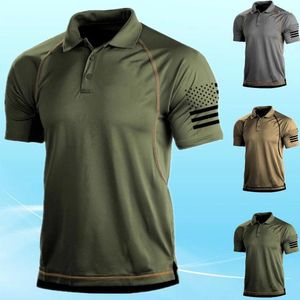 Herren Polos Sommer T-Shirt Outdoor Loose Revers Kurzarm Sweatshirt Poloshirt Herren