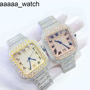 Diamanti Orologio Carter di lusso Personalizzato ghiacciato Vvs 1/vs1 Gra Certificato Risposta borchiato Moissanite Buss Down Hiphop Gioielli Pass Tterkekh