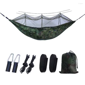 Camp Furniture Camping Outdoor Hammock With Mosquito Net Portable Hanging Bed Hike Sleeping Swing For Activities