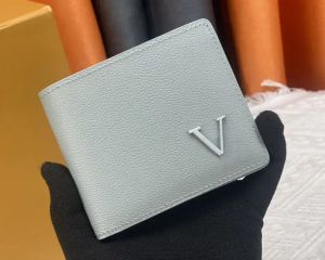 مصمم Mens Wallets Luxurys Louisvuttion متعددة المحافظ قصيرة الحروف المعدنية حامل البطاقة الذكور بيلفولد الصغيرة القابض لويزهاندباج مع مربع 212