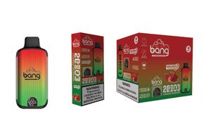 Bang 20000 puffs engångs cigaretter 28 ml Förfylld pod 850mAh uppladdningsbar batteri smart skärm netto dubbel varm tråd typ-c vape penna