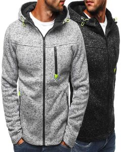 MEN039S FLEECE ZIP HOODIE MENSカジュアルスリムサーマル並べフードジャケットスウェットシャツジッパーアウターウォームカジュアル長袖フーディー8848496