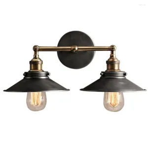 Lampa ścienna nowoczesne vintage przemysłowe metalowe podwójne rustykalne światło kinkietowe 10 2 cm