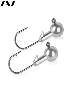 50pcsbox Barbed Jigging Lead Head Fishing Hook Jigs Kit for Soft Lure Worm Lures Hooks Jig Leaded Fishhooks with Tackle Box T410287502750