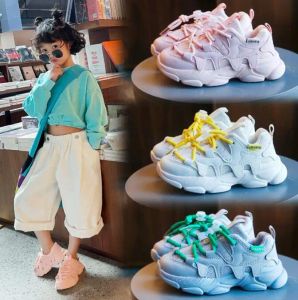 Sneakers Spring Nowy moda Buty oddychające dla dzieci chłopcy dziewczyny swobodne buty Sprężyna miękkie dzieciaków tenis unisex powietrza buty 214Y