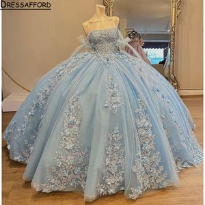 Quinceanera klänningskulklänningar för söt 16 flicka från axeln strass båge födelsedagsfest klänning vestidos de fiesta