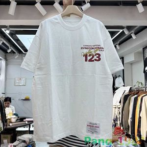 Men's T-Shirts High Street Simple Letter RRR123 Style Printed T-shirt Men Women Loose Hip Hop Summer Short Sleeve Tee J240228