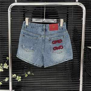Handtuch Stickerei Jeans Damen Designer Denim Shorts Mädchen Lady Hiphop Kurze Hosen Streetwear