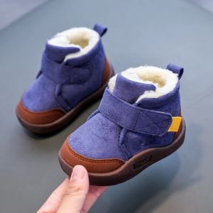 Botas para criança botas de bebê inverno menino menina quente bebê botas de neve pelúcia de fundo macio