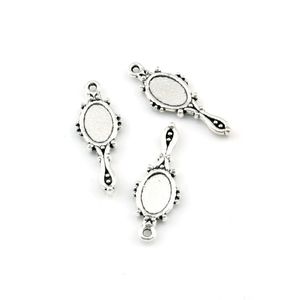 150 pçs / lote antigo liga de prata diabo espelho encantos pingentes para fazer jóias pulseira colar diy acessórios 10x27mm A-588312t