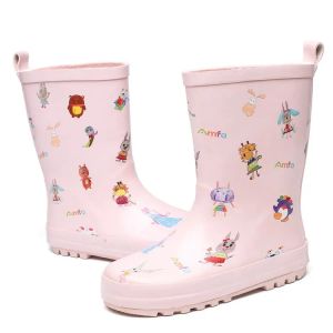 Açık erkek kızlar yağmur botları çocuk kamuflaj su geçirmez ayakkabılar karikatür basılı moda çocuk kauçuk botları kaymaz bebek su ayakkabıları