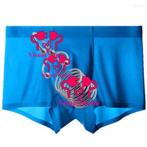 Gym Clothing Man Underwear Long Shape Lingerie Boxers With 304 Metal Ring
