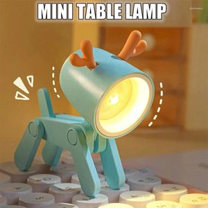 Night Lights Christmas Led Mini Cute Light Cartoon Puppy Lamp Remote Control för barn sovrum Dekor Bedside Gifts