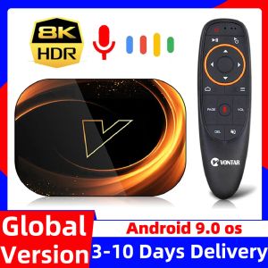 Mottagare Vontar X3 Android Smart TV Opakowanie Max 4GB RAM 128GB ROM 8K Android 9.0 TVBox Amlogic S905X3 2.4G 5G WiFi 4K Dekoder 64GB 32GB