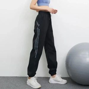 Calças de jogging das mulheres preto solto correndo calças esportivas para ginásio treinamento respirável sweatpants fitness yoga treino
